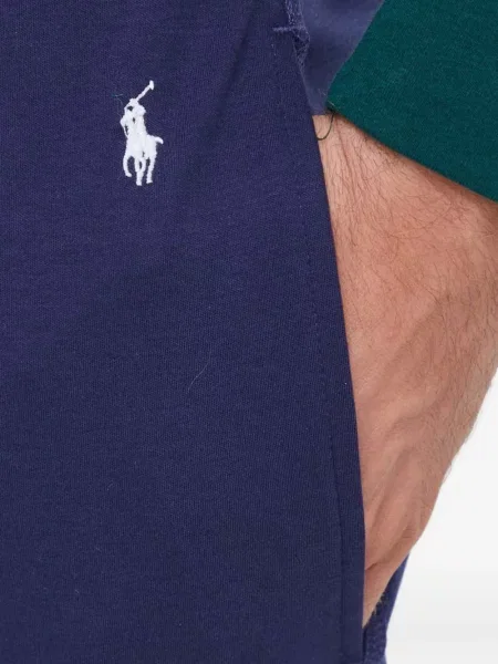 Trčanje kožne hlače Polo Ralph Lauren s autogramom smeđa