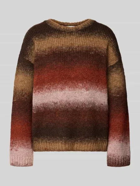 Sweter z dzianiny we wzór na całej powierzchni z okrągłym dekoltem More & More