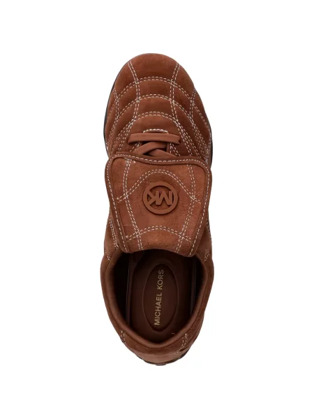 Matlasat sneakerși Michael Michael Kors din piele de căprioară cu legături maro
