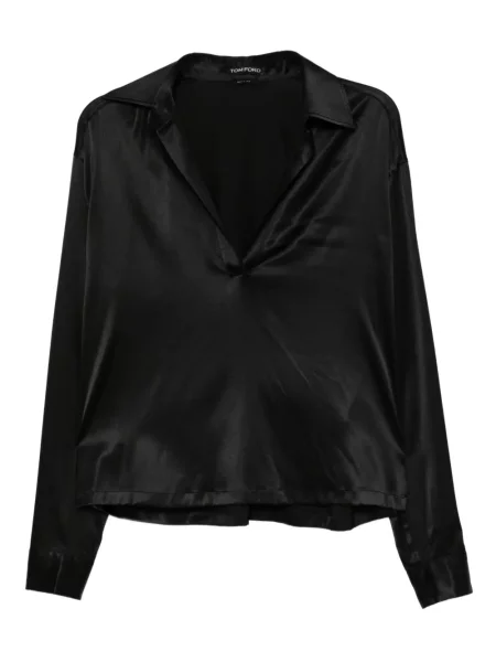 Bluză Tom Ford din satin negru