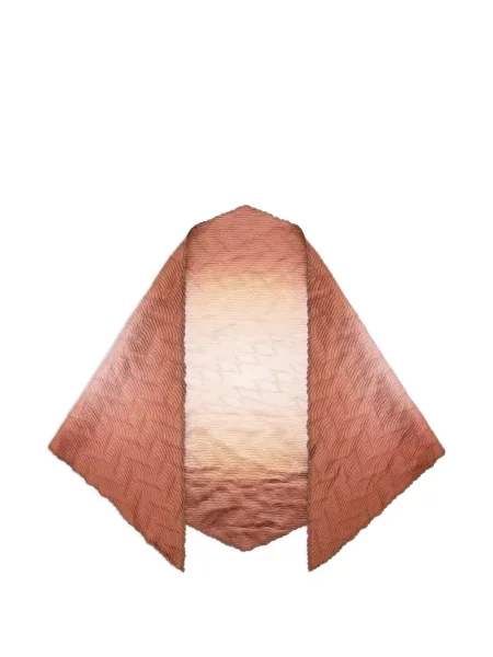 Fular Giorgio Armani de mătase cu gradient portocaliu
