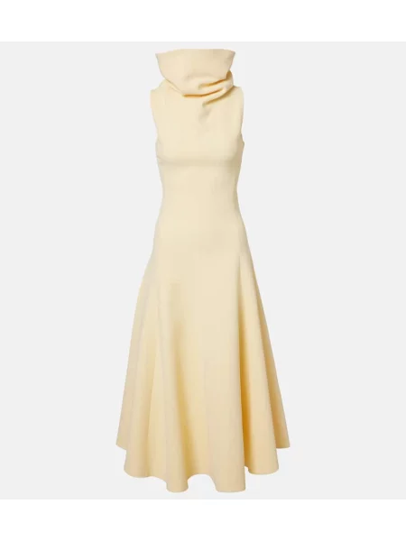 Sukienka midi Jacquemus do kolan garniturowa żółta