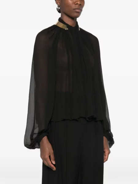 Gulerat bluză Elisabetta Franchi negru