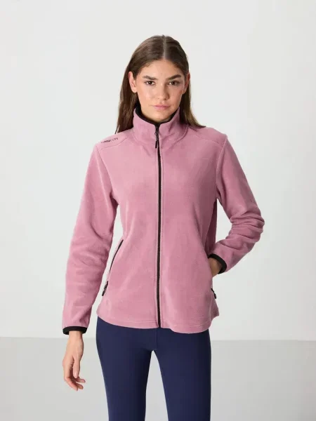 Tommy Life Flis jakna sivkasto mauve ljubičasta