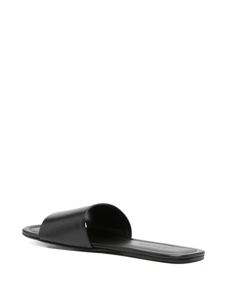 Sandale Kiton din piele cu vârf deschis negru