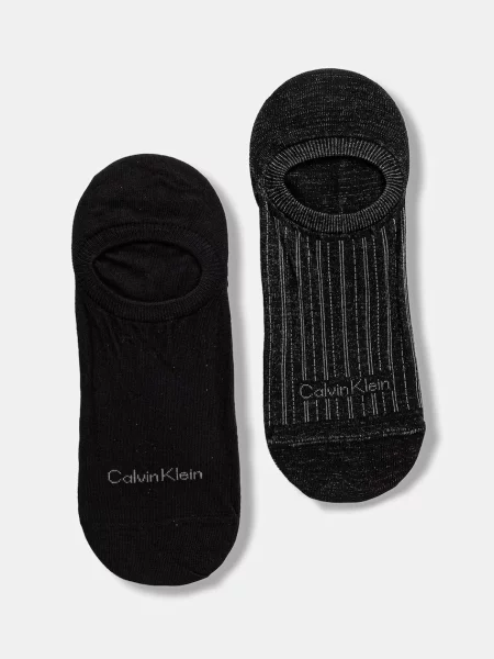 Calvin Klein kotníkové ponožky černé