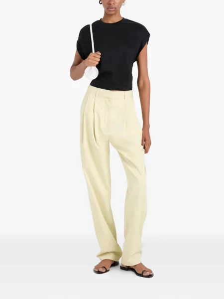 Pantaloni Proenza Schouler White Label plisate alb