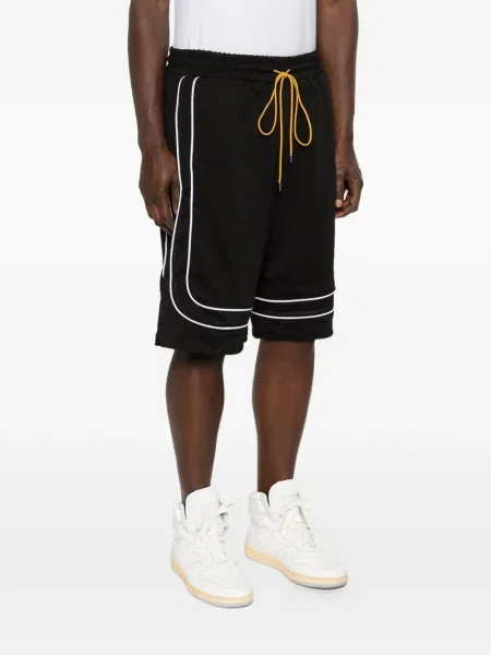Ριγέ σορτς Rhude μαύρο