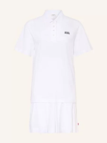 Joop! Jeans Sukienka Polo Z Pikowanym Wzorem Tadena weiss biała