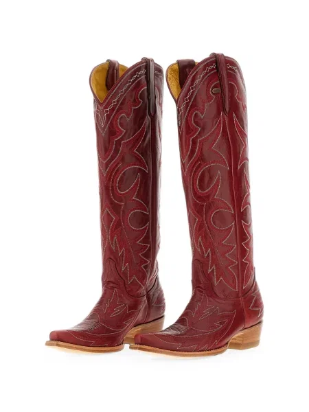 Botine Mexicana din piele roșu