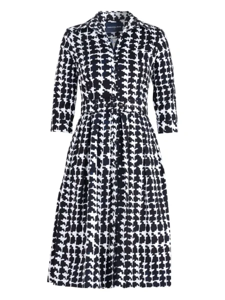 Sukienka midi Samantha Sung z nadrukiem do kolan garniturowa biała