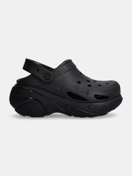 Шлепанцы Crocs на платформе черные