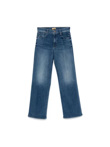 Jeansy straight leg Mother niebieskie