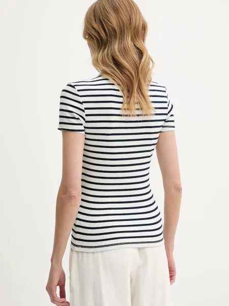 Tommy Jeans basic tričko dámske s elastanom sivá