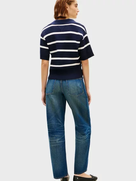 Поло Tommy Hilfiger в полоску синее