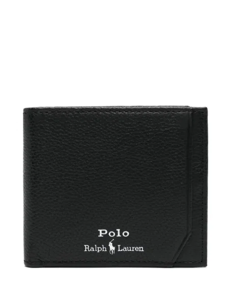 Široká pruhovaná peněženka Polo Ralph Lauren s výšivkou zelená