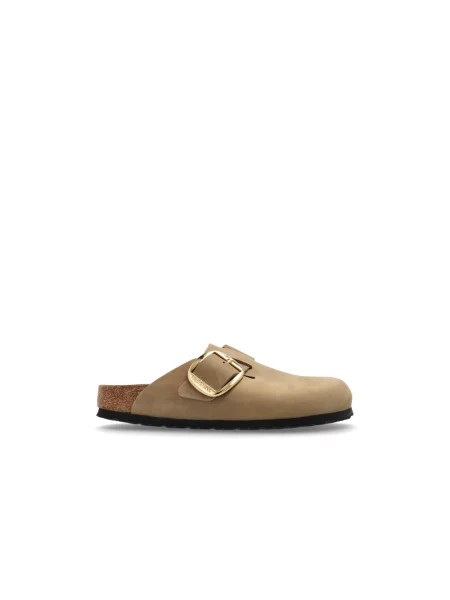 Birkenstock Obuwie Kobieta Beżowy 36 EU Zamsz Klapki `Boston Big Buckle` brązowe