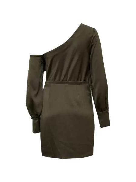Rochie mini Simkhai drapată cu un umăr gol verde