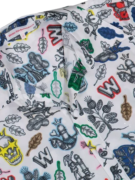 Cămașă Walter Van Beirendonck cu imagine alb