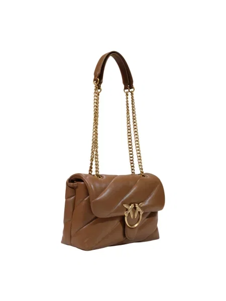 Pinko torebka crossbody skórzana brązowa