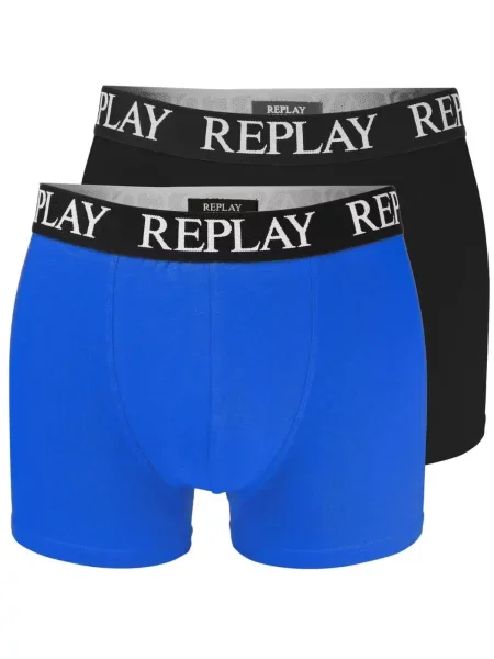 REPLAY Chiloți sport azur / negru alb