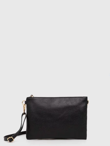Usnjena torbica Answear Lab črna