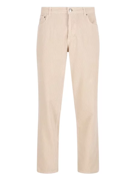 Pantaloni Brunello Cucinelli de catifea cord cu 5 buzunare