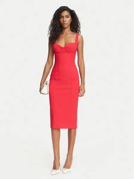Elisabetta Franchi Коктейльна сукня Fitted Fit червоний