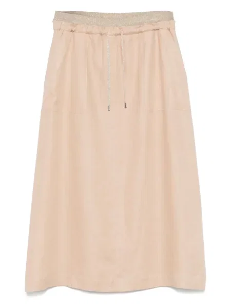 Lniana spódnica midi Gran Sasso do kolan