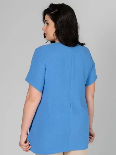 Блуза All Posa бавовна/поліестер блакитний