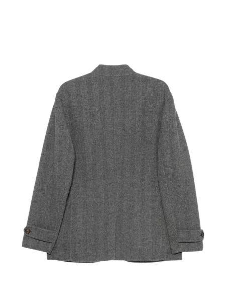 Palton Eleventy cu model herringbone gri