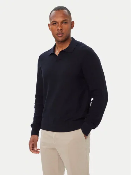 BOSS sweter H-Lomarino granatowy