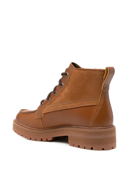 Botine Timberland cu șireturi din dantelă maro