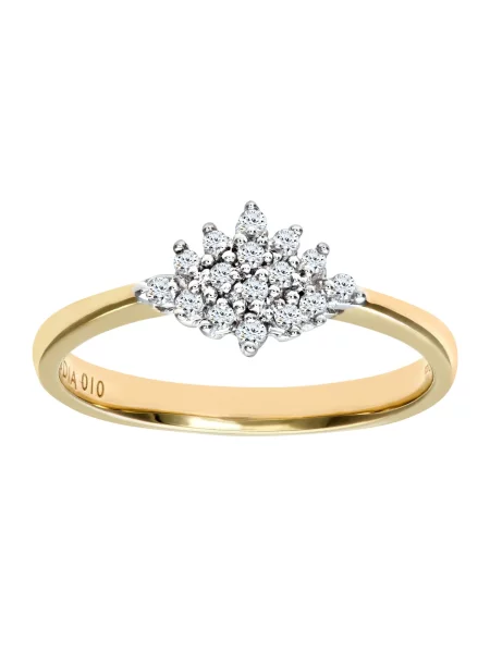 DIAMANT LETERNEL Prsteň Cluster-Ring aus Gelbgold mit Diamant zlatá