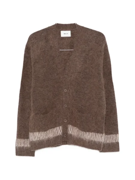 Жилетка Nn07 с V-образно деколте кафяво