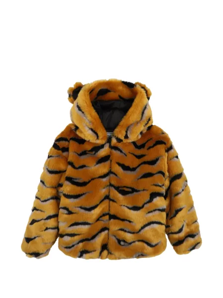Bluza z kapturem dziecięca Kenzo pomarańczowa