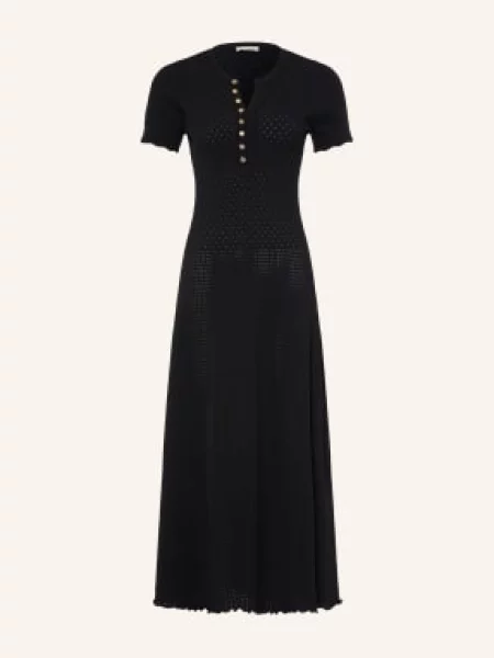 Sandro Sukienka Z Dzianiny schwarz czarna
