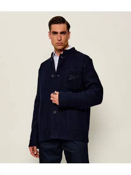 Zadig&Voltaire Gyapjú kabát Venezia | Relaxed fit kék