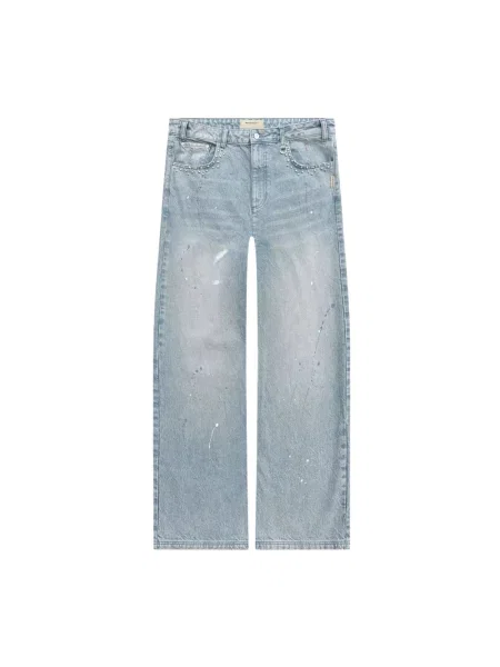 Proste jeansy Reternity z ćwiekami niebieskie