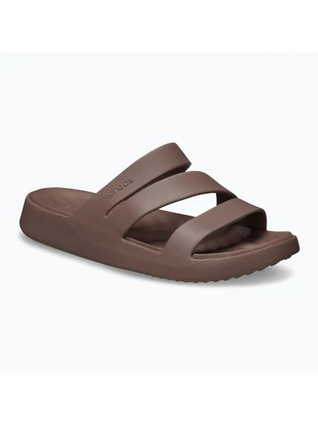 Šľapky Crocs s remienkami hnedá