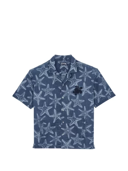 Košile Vilebrequin s potiskem modrá