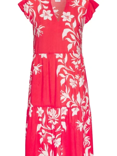 LASCANA Rochie de vară purpuriu / murdar alb