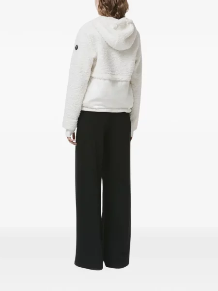 Cardigan Cape Horn din fleece alb