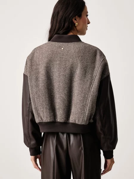 Armani Exchange bomber dzseki női gyapjúval barna