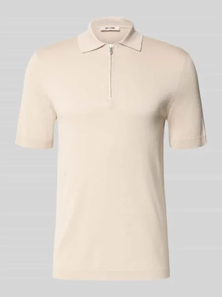 Koszulka polo o kroju regular fit z mieszanka model WYLER' Only & Sons beżowa