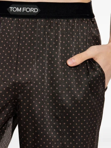 Pantaloni Tom Ford cu buline maro