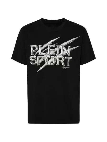 Tricou sport Plein Sport cu imagine negru