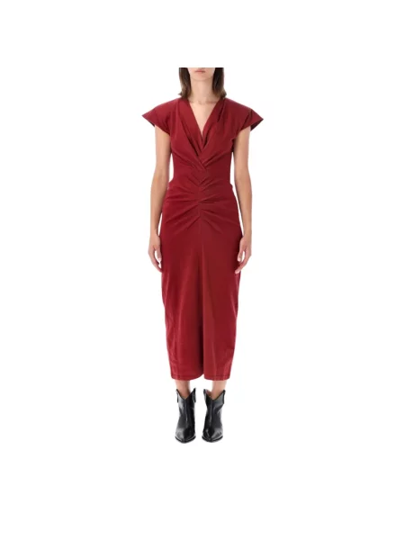 Sukienka maxi Isabel Marant brązowa