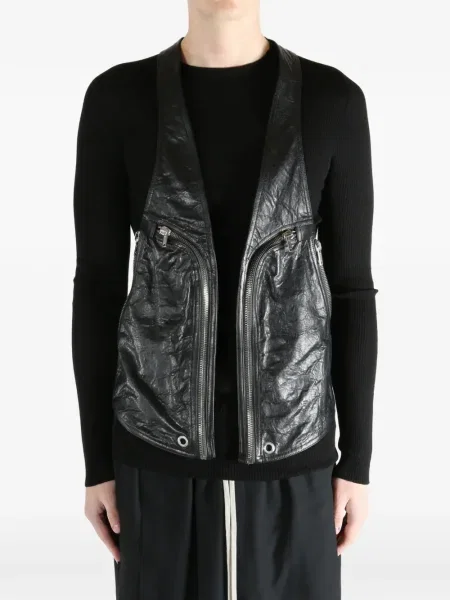 Vestă Rick Owens din piele negru