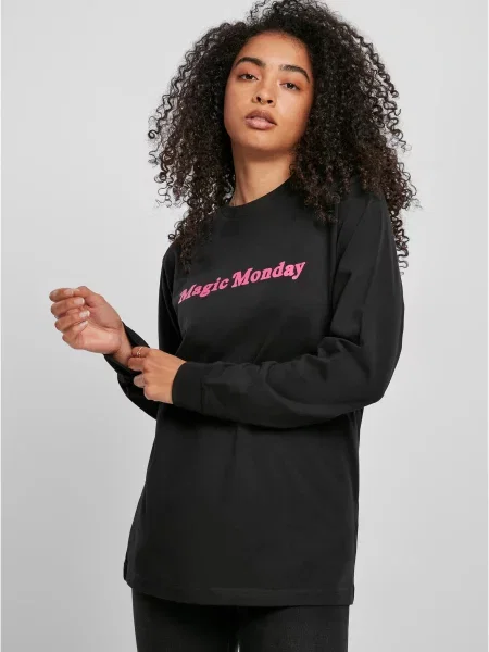 Tričko s dlouhým rukávem Mister Tee s dlouhými rukávy černé